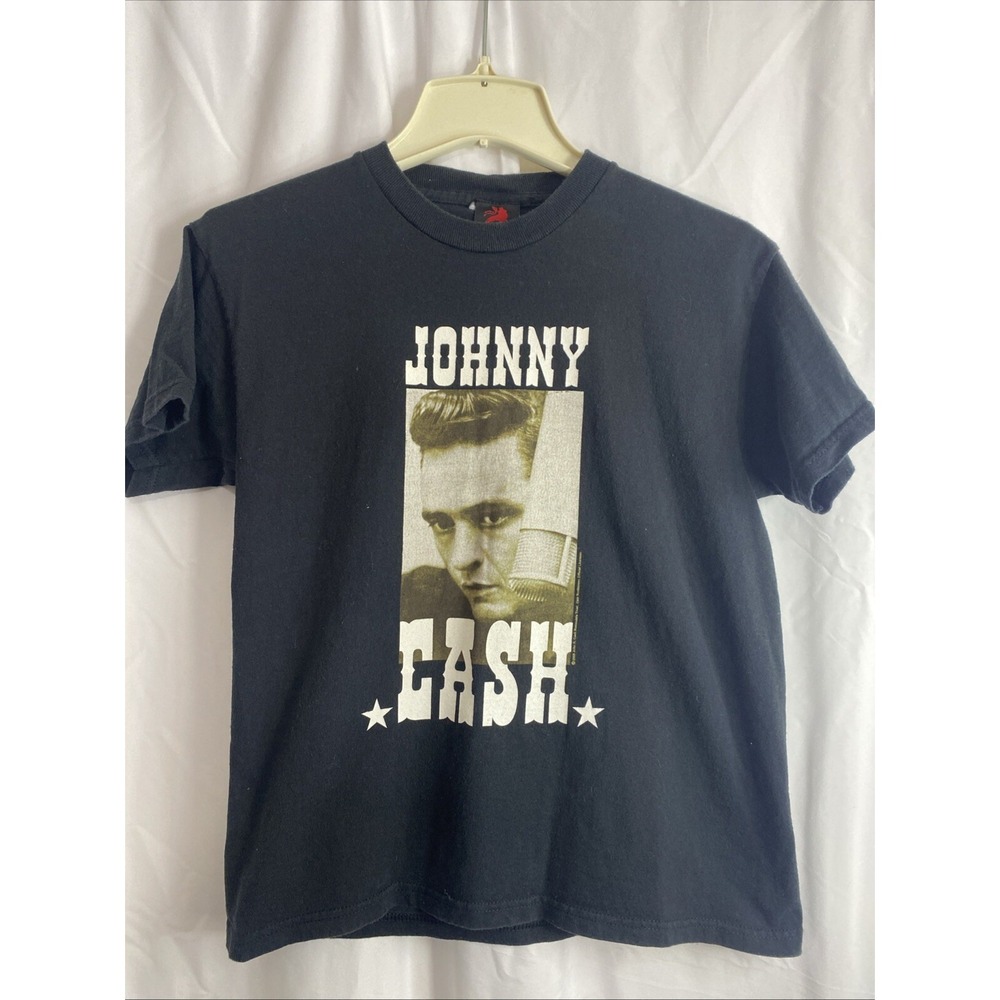 Zion Rootswear Johnny Cash Graphic T-Shirt Mens Large Black Excellent Portrait